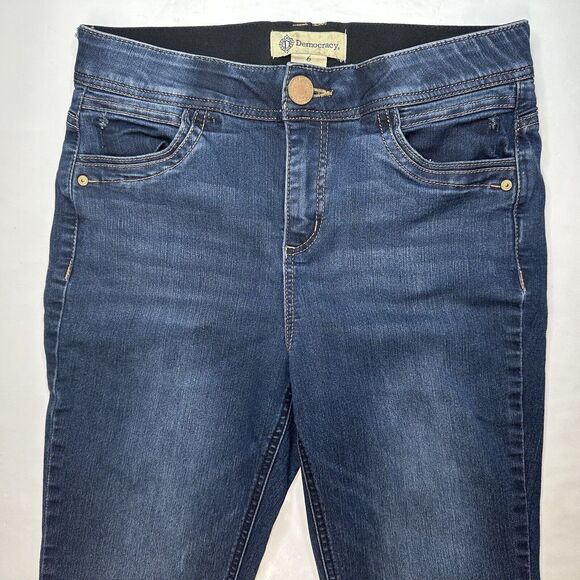 Democracy Ab Technology Skinny Jeans 6 Stretch Denim Slimming Booty Lift *Flaw - Picture 9 of 12